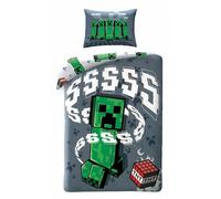 Halantex Minecraft - Juego de cama (140 x 200 cm + 70 x 90 cm, 100% algodón)