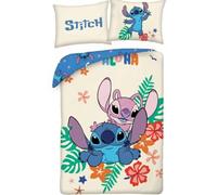 Halantex Set de Cama STICH y ANGEL - de Lilo y Stitch - Funda nórdica reversible 140x200cm y Funda de almohada 70x90cm - Multicolor - 100% Algodón
