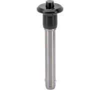 Halder 22340.0233 Pernos de Bloqueo de Bola, Negro, d1=8 mm / l1=15 mm/Rostfreier Stahl 1.4305