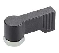HALDER 24101.0232 - Pestillo giratorio, negro, d1=17 mm