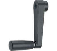 Halder 24330.0436 Manivelas/Zinc Fundido a presión, Black Textured Matte, l=100 mm/s=12 mm