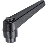 Halder 24400.0114 ajustable Palancas de sujeción, Negro, D1 = 14 mm/D2 = M5