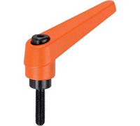 HALDER 24400.0391 - Palanca de sujeción ajustable, color naranja, d1 = 18 mm / d2 = M8 / l1 = 63 mm