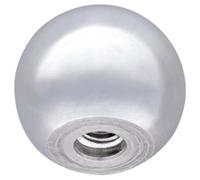 HALDER 24561.0140 - Botones de bola, acabados de metal similares a DIN 319/aluminio Al | d1 = 40 mm/aluminio Al | 24561.0140