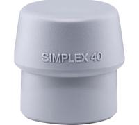 HALDER 3203.040 - Boca de recambio TPE dureza media gris Simplex Ø 40 mm