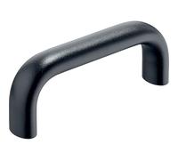 HALDER Mango de arco, negro, distancia del agujero centrado 112 mm