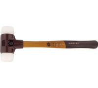 Halder Schonhammer, diámetro 60 mm, 1510 g, modelo Simplex, nylon blanco con mango de madera - 3008060
