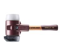 Halder SIMPLEX maza de cara blanda 80 mm con caucho y superplástico