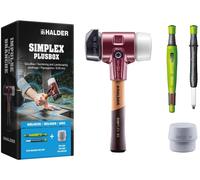 HALDER SIMPLEX Plusbox GaLaBau, diámetro 60 mm, material: plástico reforzado/goma/TPE de alta calidad + rotulador permanente "Pica Big" para superficies secas