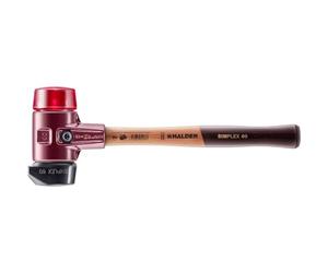 Halder USA - Mazo Simplex con plástico rojo e inserciones de goma negra de pie (3026.26)