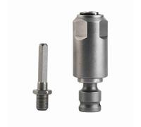 Halearo Adaptador de Llave de Impacto de Acero con Alto Contenido de Carbono con Vástago Redondo de 2 Hoyos y 2 Ranuras para Trabajos de Hormigón