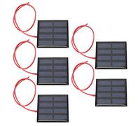 Halearo Panel Solar con Línea Conveniente Mini Tablero de Suministro de Energía Solar para Proyectos de Bricolaje Juego de 5 Piezas