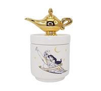 Half Moon Bay - Caja de coleccionista de Disney Aladdin - Lámpara Genie - Caja de baratijas con tapa para regalos para el hogar, blanco, 14 cm