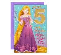 Hallmark 25496673 - Tarjeta de felicitación de 5º cumpleaños, diseño de princesa Disney