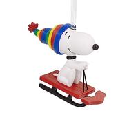 Hallmark Adornos coleccionables de Snoopy en Trineo, decoración de Snoopy, Adorno Colgante de Navidad, Regalos para Navidad, cómics de Cacahuetes