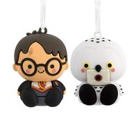 Hallmark Better Together Harry Potter y Hedwig - Adornos magnéticos de Navidad, Juego de 2