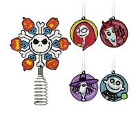Hallmark Disney Tim Burton's Nightmare Before Christmas - Decoración para árbol de Navidad en Miniatura de 5 Pulgadas y Mini Adornos, Juego de 5, inastillables