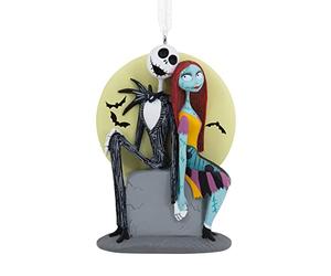 Hallmark Disney Tim Burton's The Nightmare Before Christmas Jack and Sally on Tombstone Christmas Ornament (0003HCM0845)