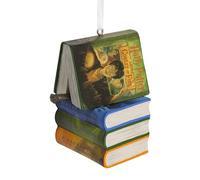 Hallmark Harry Potter - Adorno colgante de libros y varita, decoración de árbol, adorno colgante de resina, regalos para Navidad
