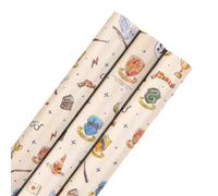 Hallmark Harry Potter - Paquete múltiple de papel de regalo, 6 m, rollos de 3 x 2 m