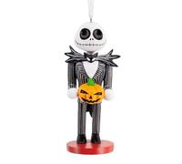 Hallmark Jack Skellington - Adorno de Cascanueces, decoración de árbol, Pesadilla Antes de Navidad, Coleccionable, Negro, Blanco
