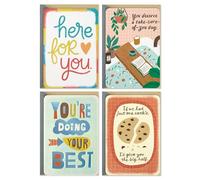 Hallmark Just Because - Paquete de tarjetas (4 tarjetas con sobres, tiempos difíciles) para agotamiento, rupturas, recuperarse, apoyo
