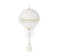 Hallmark Keepsake Adorno de Navidad 2023, Primera Navidad del bebé, sonajero de Porcelana para bebé, Regalo para bebé
