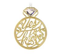 Hallmark Keepsake Adorno de Navidad 2024, Nuestro Compromiso, Metal, Regalo para Pareja