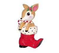 Hallmark Keepsake Adorno de Navidad 2024, Reno Vintage, Porcelana, Regalos para los Amantes de la Navidad