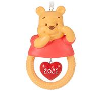 Hallmark Keepsake Adorno de Navidad, año de 2021, Disney Winnie The Pooh Baby First Christmas, Porcelana