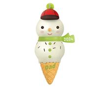 Hallmark Keepsake Christmas Ornament 2024, Dad Snowman Ice Cream Cone 2024, Gifts for Dads