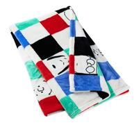 Hallmark Manta a Cuadros de Cacahuetes, Regalos de Cacahuetes, Manta de Nieve, pandilla de Cacahuetes, Azul, Rojo, Blanco, Verde
