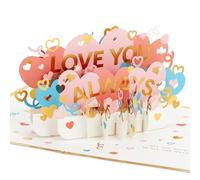 Hallmark Paper Wonder Signature Collection - Tarjeta de celebración 3D desplegable Love You, aniversario, día de San Valentín