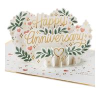 Hallmark Paper Wonder - Tarjeta de felicitación de aniversario, diseño 3D, color dorado