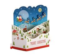 Hallmark Paper Wonder - Tarjeta de Navidad con diseño 3D de Santa Village