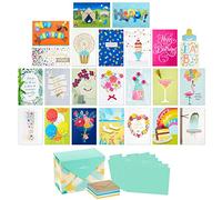Hallmark Paquete de 24 tarjetas de felicitación hechas a mano, en caja surtida, acuarela, cumpleaños, baby showwewee, boda, condolencias, pensando en ti, tarjetas de agradecimiento
