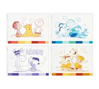 Hallmark Peanuts - Surtido de tarjetas de notas del 75 aniversario (24 tarjetas con sobres) Charlie Brown, Snoopy, Lucy y más