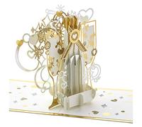 Hallmark Signature Paper Wonder - Tarjeta de aniversario desplegable (Pop The Champagne), 12,7 x 18,26 x 0,33 cm