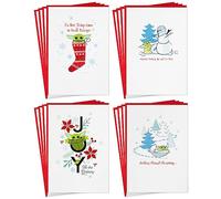 Hallmark Star Wars The Mandalorian - Surtido de tarjetas de Navidad en caja (16 tarjetas y sobres) Grogu, Baby Yoda, muñeco de nieve