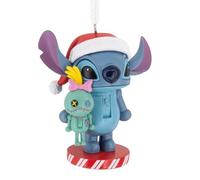 Hallmark Stitch & Scrump - Adorno de Cascanueces, decoración de árbol, Disney, Lilo & Stitch, Coleccionable, Azul