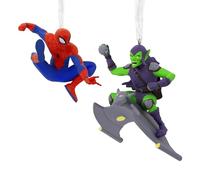 Hallmark Storied Moments, Adorno de Spiderman y Duende Verde, decoración de árbol de Marvel, Adorno Colgante de Disney, Adorno Colgante de Navidad, Regalos para Navidad