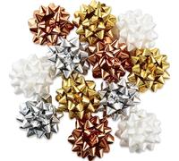 Hallmark Surtido de lazos de regalo, 12 unidades (oro, plata, bronce, blanco) para cumpleaños, bodas, despedidas de soltera, cualquier ocasión