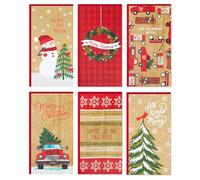 Hallmark Surtido de soportes para tarjetas de regalo de Navidad, rústico (36 tarjetas con sobres)