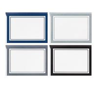 Hallmark Surtido de tarjetas en blanco con organizador, rayas blancas y negras (40 tarjetas de notas con sobres) para graduación, solo porque sí, todas las ocasiones