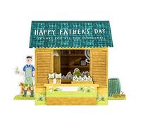 Hallmark Tarjeta 3D para el día del padre, diseño de cobertizo de jardín desplegable