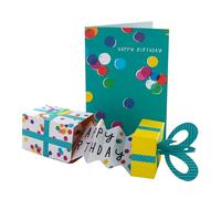 Hallmark Tarjeta de cumpleaños con diseño de caja de regalo 3D