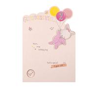 Hallmark Tarjeta de cumpleaños de 2 años para nieta, diseño troquelado 3D