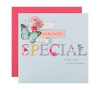 Hallmark Tarjeta de cumpleaños para alguien especial, diseño contemporáneo de mariposas y flores
