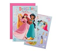 Hallmark Tarjeta de cumpleaños para hija, diseño de princesas Disney con actividad