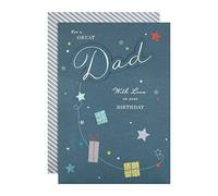 Hallmark Tarjeta de cumpleaños para papá, diseño de texto 3D
